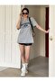 Unisex Gray Old School Printed Oversize T-shirt - 3