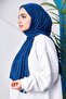 الأزرق الداكن أزياء الأزرق مطوي العملي شال جاهز - 3