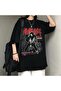 My Vision Nana Printed Black Unisex Oversize T-shirt