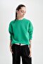 Crew Neck Basic Sweatshirt - 3