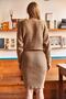 Women's Camel Top Corded Bat Sweater Bottom Strap Dress Set TKM-19000179 - 5