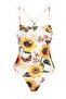 Floral Patterned Square Collar High Leg Swimsuit TBESS23MA00311 - 7