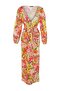 Maxi Size Floral Print Belted Beach Kimono & Kaftan - Tbess23Km00027 - 7