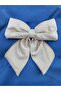 Velvet Bow Hair Clip - Ecru Color Automatic Bow Hair Clip - Velvet Clip