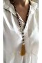 Bohemian Glass Bead Necklace with Long Tassels