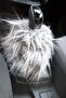 Gear Shift Ornament, Gear Plush Gray White