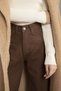 90's Brown Palazzo Jean Women's Power Lycra Women's High Waist Recovery - 5