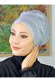 Palace Model Silver Glitter Side Draped External Bonnet - 5