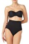 Women's Black Low Waist Double Slip Panties Corset