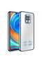 Xiaomi Redmi Note 9 Pro Case Camera Protected Logo Showing Zore Omega Transparent Cover - 2