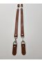 Taba Puzzle Model Real Leather Double Bag Handle 2.5 cm X 55 cm Silver Metal - 2
