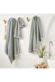 Gray Cotton Set of 2 Spa Towels 50 X 90 Cm & 90 X 150 Cm