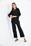 Women's Chain Detail Wrapped Trousers Suit - 5