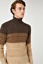 Men's Brown Striped Sweater 3WAM70106HT - 2