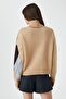 Women's Camel Hair Patterned Sweater 3WAK90341HT - 4