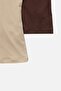 Kahverengi-Bej 2'li Paket %100 Pamuk Basic Dik Yaka Örme T-Shirt TWOSS20TS1500 - 16