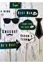 10-Piece Groom Bachelorette Engagement Wedding Speech Bubble Set - Groom's Team - Best Man - He's Next - 5