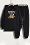 Printed Unisex Hooded Tracksuit Set