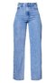 Candel Women's Non-Fading Light Blue Snow Wash High Waist Plaszo Jeans Wide Leg Jeans Collector - 3