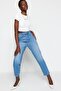 Blue High Waist Mom Jeans Twoss23Je00067