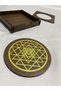 Sacred Geometry (Flower of Life - Sri Yantra - Torus - Metatron) Set of 4 Wooden Coasters - 4