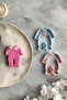 2-Piece Baby Onesie Blue And Pink Dough Shaper / Cookie Mold