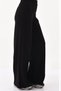 Women's Black Wide-Leg Knitwear Trousers with High Waist and Elastic - 2