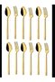Diamond Model Gold 6-Piece Sweet Spoon 6-Piece Sweet Cutlery Set