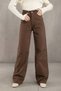 90's Brown Palazzo Jean Women's Power Lycra Women's High Waist Recovery - 3