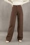 90's Brown Palazzo Jean Women's Power Lycra Women's High Waist Recovery - 6