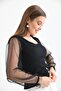 Women's Sleeve Tulle Detailed Blouse - 5