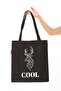 Black Cloth Bag Cool Deer Printed