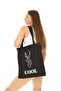 Black Cloth Bag Cool Deer Printed - 2