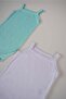 New Season Rope Strap Jacquard Air Conditioned 2-Piece Badi Zıbın with Snap Fasteners - 6