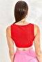 Red – Women's Ribbed Crop Tank Top - 4