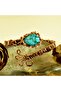 Natural Turquoise Crystal Pure Copper Handmade Authentic Women's Bracelet - 4