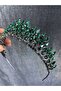 Green Eda Model Three-Dimensional Bride and Henna Crown – Wedding & Henna & Wedding, Stylish Design, Women's Accessory - 5