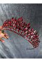 Red Eda Model Three-Dimensional Bride and Henna Crown – Wedding & Henna & Wedding, Stylish Design, Women's Accessory - 5