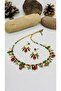 Handmade Ethnic Authentic Afghan Beads Natural Stone Necklace Earrings Set - 2