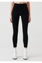 Women's Black High Waist Jeans Pants Fadeless Jeans(gatherer) - 4