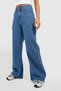 Carolina Women's Non-Fading Medium Blue High Waist Wide Leg Jeans Palazzo Jeans - 3