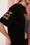 Women's 'space' Oversize T-shirt with Front and Sleeve Detail Printed - 3