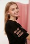 Women's 'space' Oversize T-shirt with Front and Sleeve Detail Printed - 4