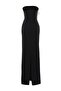 Black-White Lined Woven Long Evening Graduation Dress TPRSS23AE00065 - 8