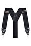 Classic Black Straight Trouser Hanger with Leather Attachments - 2