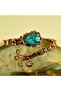 Natural Turquoise Crystal Pure Copper Handmade Authentic Women's Bracelet