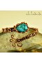 Natural Turquoise Crystal Pure Copper Handmade Authentic Women's Bracelet - 3