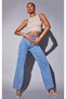 Candel Women's Non-Fading Light Blue Snow Wash High Waist Plaszo Jeans Wide Leg Jeans Collector