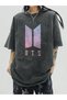 Niiss Boutique Washed Bts Logo Unisex Vintage T-shirt