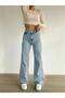 Maggie High Waist Loose Snow Wash Denim Jeans